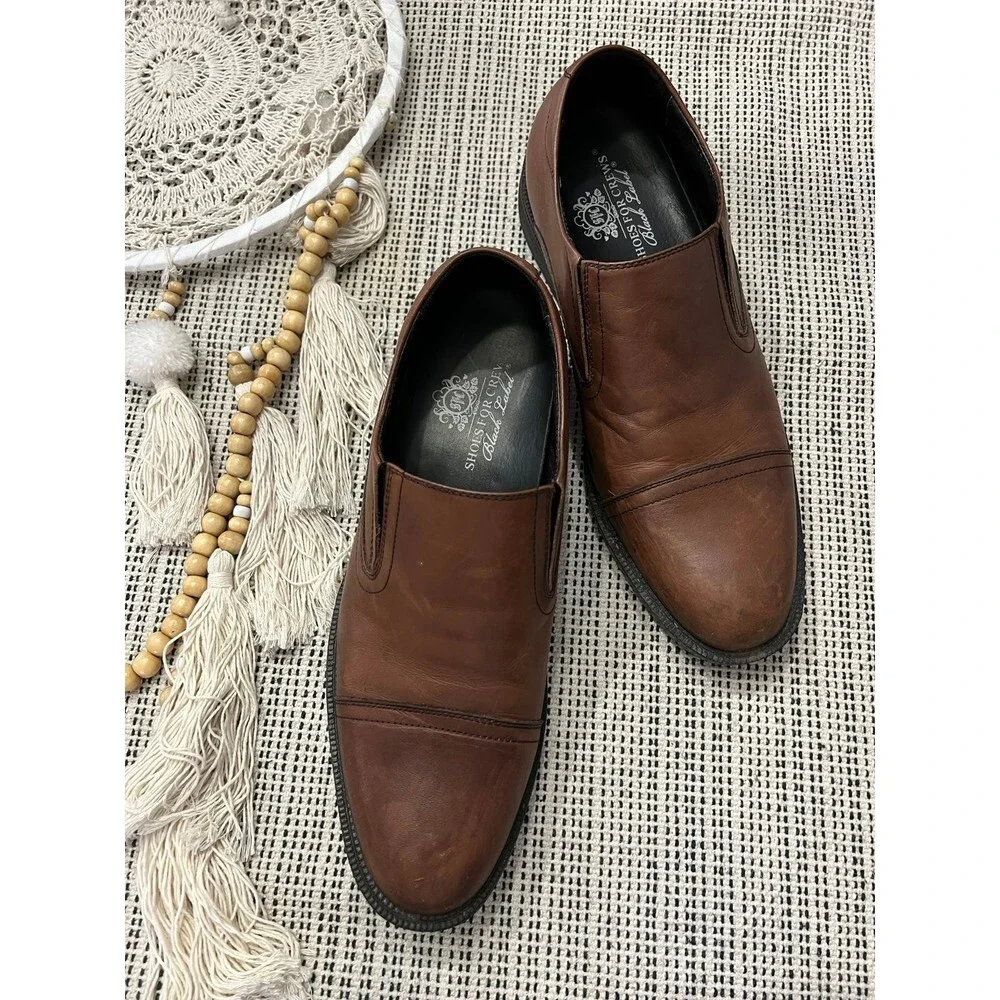 Shoes For Crews Statesman 1212 Brown Leather Loafers Work Dress Shoes Size 10